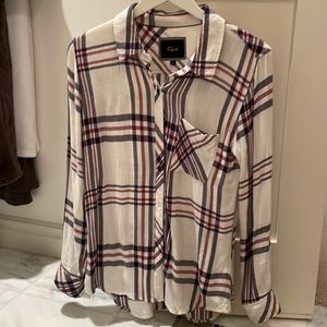 Rails Size S Plaid Button down